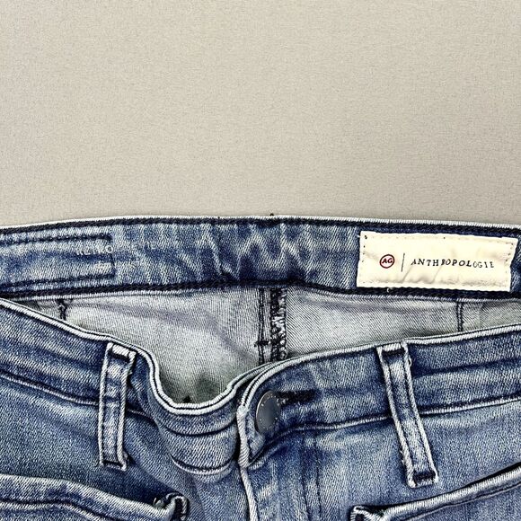Anthropologie AG Retro Stevie Slim Straight Jeans Size‎ 26R Mid Rise Light Wash - Picture 8 of 16
